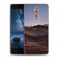 Дизайнерский пластиковый чехол для Nokia 8 горы