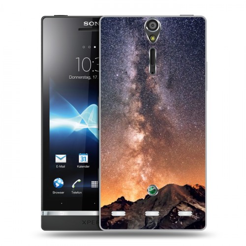 Дизайнерский пластиковый чехол для Sony Xperia S горы