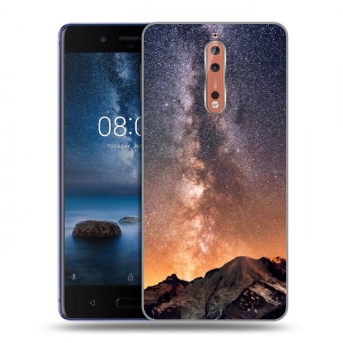 Дизайнерский пластиковый чехол для Nokia 8 горы