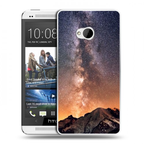 Дизайнерский пластиковый чехол для HTC One (M7) Dual SIM горы