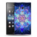 Дизайнерский пластиковый чехол для Sony Xperia acro S Абстракции Фрактал