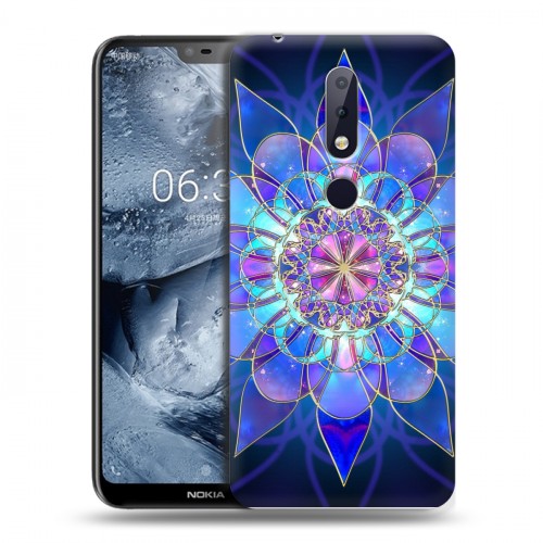 Дизайнерский пластиковый чехол для Nokia 6.1 Plus Абстракции Фрактал