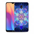 Дизайнерский силиконовый с усиленными углами чехол для Xiaomi RedMi 8A Абстракции Фрактал