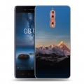 Дизайнерский пластиковый чехол для Nokia 8 горы