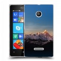 Дизайнерский пластиковый чехол для Microsoft Lumia 435 горы