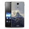 Дизайнерский пластиковый чехол для Sony Xperia TX горы