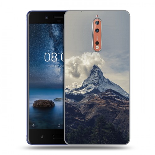 Дизайнерский пластиковый чехол для Nokia 8 горы