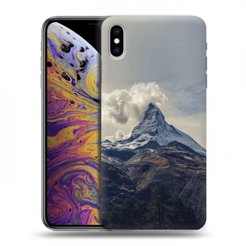 Дизайнерский силиконовый чехол для Iphone Xs Max горы