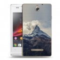 Дизайнерский пластиковый чехол для Sony Xperia E горы