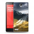 Дизайнерский пластиковый чехол для Xiaomi RedMi Note горы