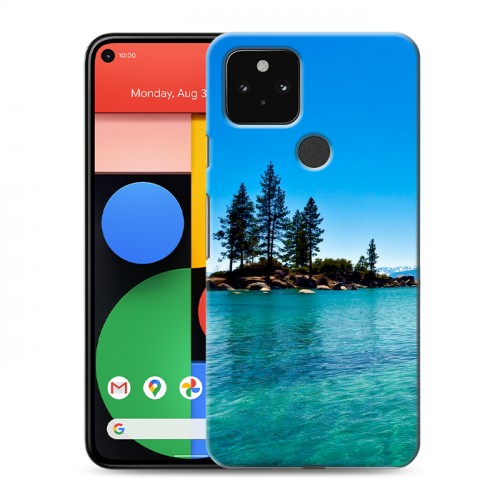 Дизайнерский пластиковый чехол для Google Pixel 5 озеро