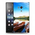 Дизайнерский пластиковый чехол для Sony Xperia acro S озеро