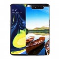 Дизайнерский пластиковый чехол для Samsung Galaxy A80 озеро