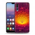 Дизайнерский силиконовый с усиленными углами чехол для Huawei P20 Pro Абстракции Фрактал