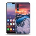 Дизайнерский силиконовый с усиленными углами чехол для Huawei P20 Pro озеро