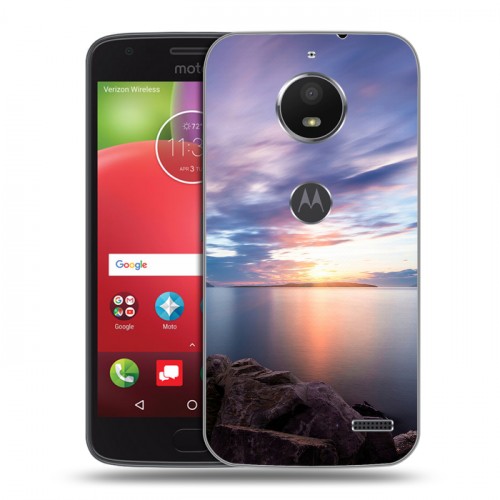 Дизайнерский пластиковый чехол для Motorola Moto E4 озеро