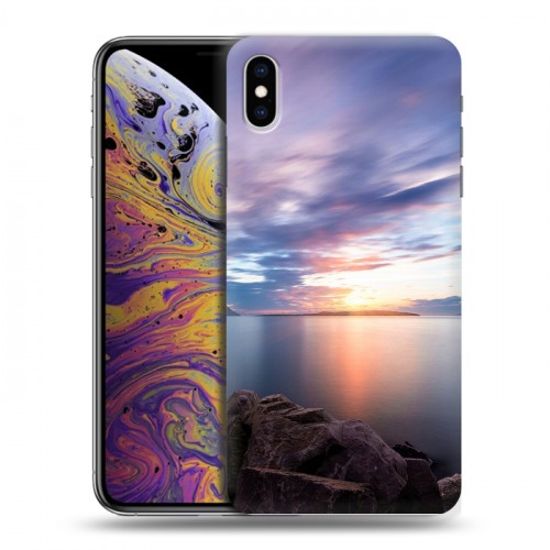 Дизайнерский силиконовый чехол для Iphone Xs Max озеро