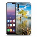 Дизайнерский силиконовый с усиленными углами чехол для Huawei P20 Pro озеро