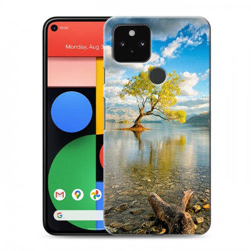 Дизайнерский пластиковый чехол для Google Pixel 5 озеро