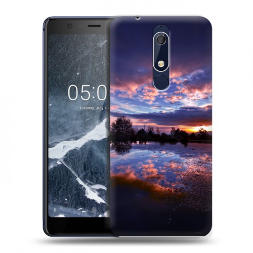 Дизайнерский пластиковый чехол для Nokia 5.1 озеро