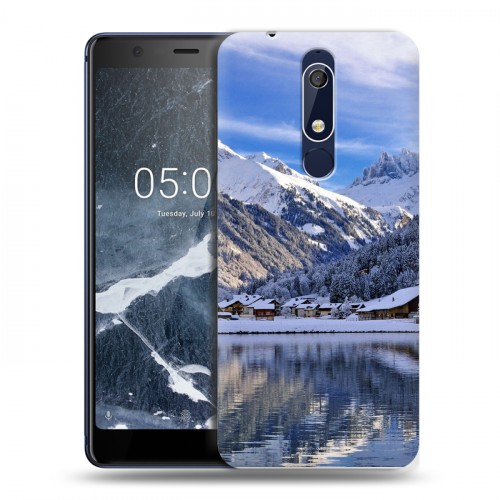 Дизайнерский пластиковый чехол для Nokia 5.1 озеро