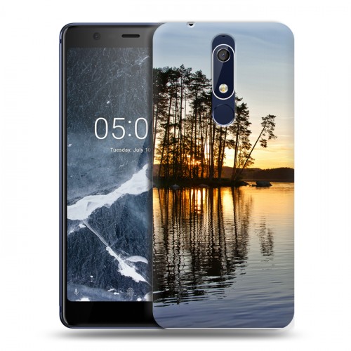 Дизайнерский пластиковый чехол для Nokia 5.1 озеро