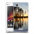 Дизайнерский пластиковый чехол для Sony Xperia L озеро