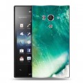 Дизайнерский пластиковый чехол для Sony Xperia acro S волны