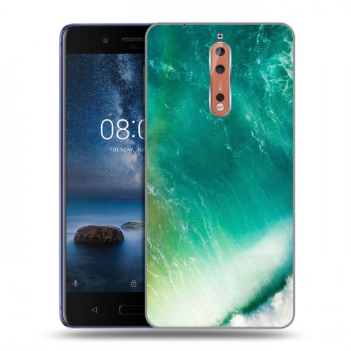 Дизайнерский пластиковый чехол для Nokia 8 волны