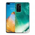 Дизайнерский силиконовый с усиленными углами чехол для Huawei P40 волны