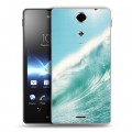 Дизайнерский пластиковый чехол для Sony Xperia TX волны