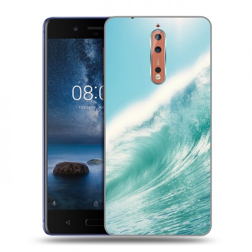 Дизайнерский пластиковый чехол для Nokia 8 волны