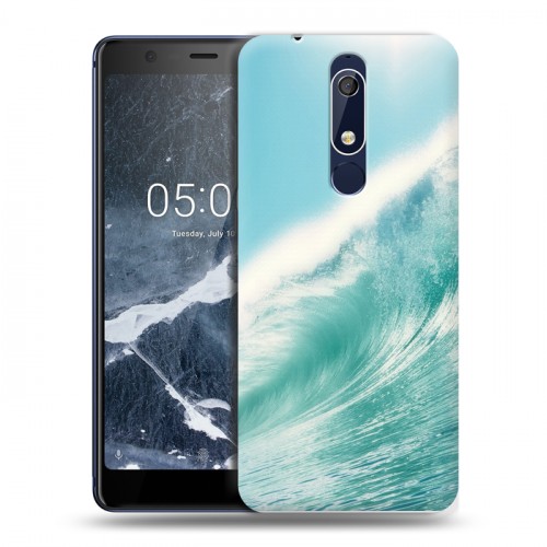 Дизайнерский пластиковый чехол для Nokia 5.1 волны