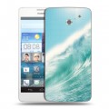 Дизайнерский пластиковый чехол для Huawei Ascend D2 волны