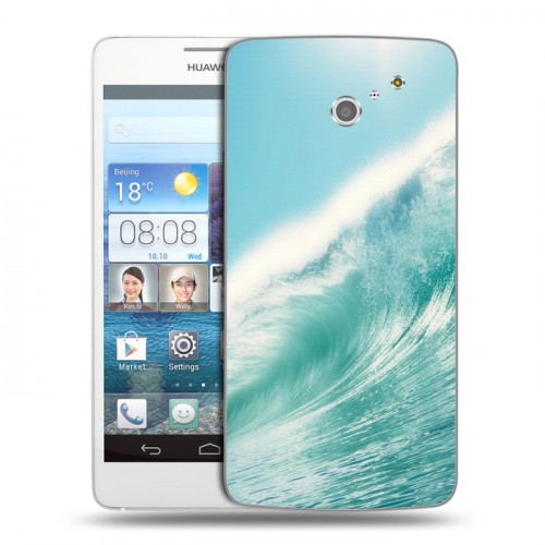 Дизайнерский пластиковый чехол для Huawei Ascend D2 волны