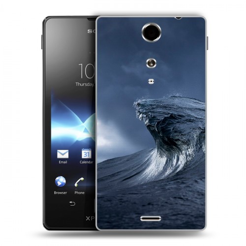 Дизайнерский пластиковый чехол для Sony Xperia TX волны