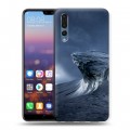 Дизайнерский силиконовый с усиленными углами чехол для Huawei P20 Pro волны