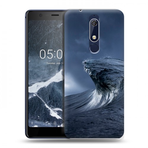 Дизайнерский пластиковый чехол для Nokia 5.1 волны