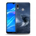 Дизайнерский пластиковый чехол для Huawei Y6 (2019) волны