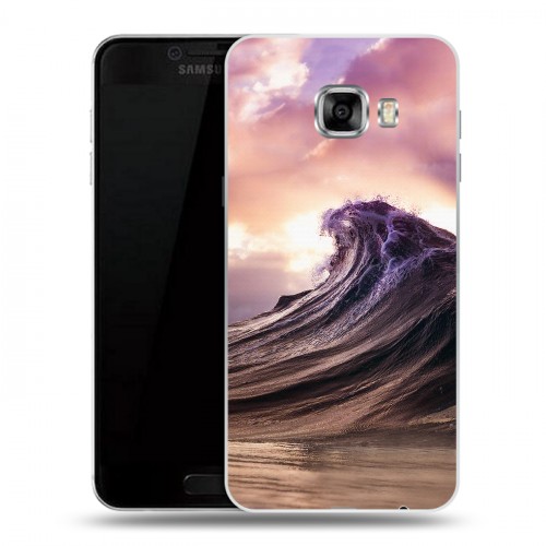 Дизайнерский пластиковый чехол для Samsung Galaxy C7 волны
