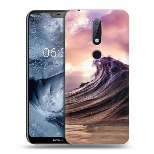 Дизайнерский пластиковый чехол для Nokia 6.1 Plus волны