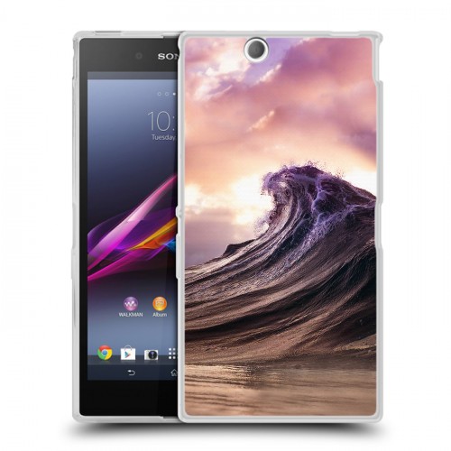 Дизайнерский пластиковый чехол для Sony Xperia Z Ultra  волны