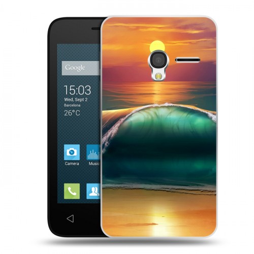 Дизайнерский пластиковый чехол для Alcatel One Touch Pixi 3 (4.0) волны