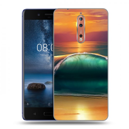 Дизайнерский пластиковый чехол для Nokia 8 волны