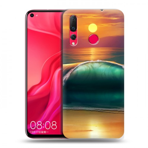 Дизайнерский пластиковый чехол для Huawei Nova 4 волны