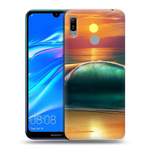 Дизайнерский пластиковый чехол для Huawei Y6 (2019) волны