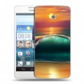 Дизайнерский пластиковый чехол для Huawei Ascend D2 волны