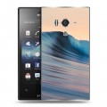 Дизайнерский пластиковый чехол для Sony Xperia acro S волны