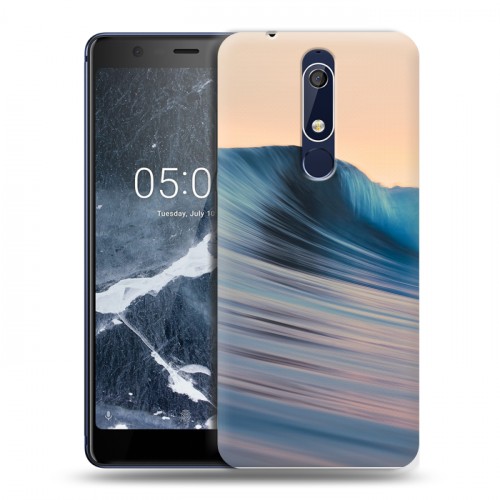 Дизайнерский пластиковый чехол для Nokia 5.1 волны