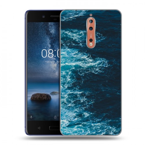 Дизайнерский пластиковый чехол для Nokia 8 волны